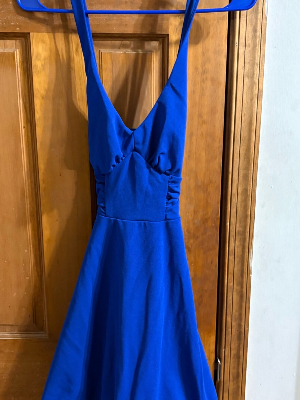 City Studio Royal Blue One-Shoulder A-Line Dress